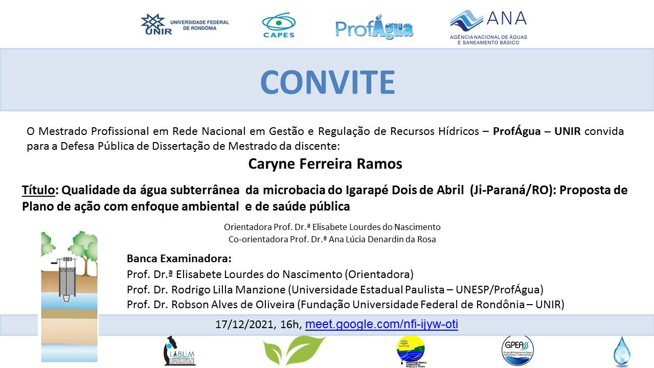 Convite de Banca de Defesa Final da Dissertação - CARYNE FERREIRA RAMOS